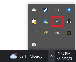 where to find the wifi icon on a windows computer