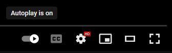 YouTube autoplay is on. To YouTube autoplay, tap the slider to off.
